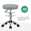 thumbnail image 4 of Silla de salón FURWOO, taburete ajustable con ruedas, color gris, 4 of 7