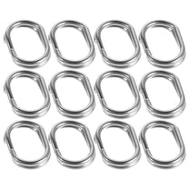 LOLIPPYY 100Pcs Plated Silver Oval Split Jump Rings Heavy Duty Stainless Steel Jewelry Findings