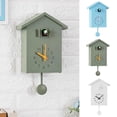thumbnail image 2 of Cuckoo Wall Clock, Modern Wall Pendulum Quartz Clock, Hourly Chime Cuckoo Bird Voices Call Night Mode Clock For Living Room, 2 of 9
