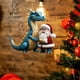 thumbnail image 3 of Adornos navideños de Papá Noel con adornos azules para colgar en el árbol de Navidad, bonitos colgantes acrílicos para Navidad, suministros para fiestas de dinosaurios y Año Nuevo Akmoler, 3 of 8