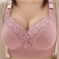 thumbnail image 6 of ZUKMRJPC 3PC Women's Front Close Bras No Underwire Comfortable Plus Size Full Coverage Moisture Wicking Bralettes Middle-Aged Bras, 6 of 7