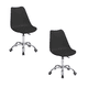 thumbnail image 1 of Set De 2 Sillas De Oficina Color Negro Komfort Estilo Eames Con Ruedas, 1 of 5