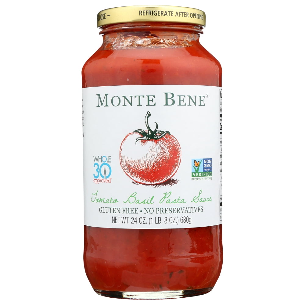 Monte Bene Pasta Sauce Tomato Basil, 24 Fl Oz