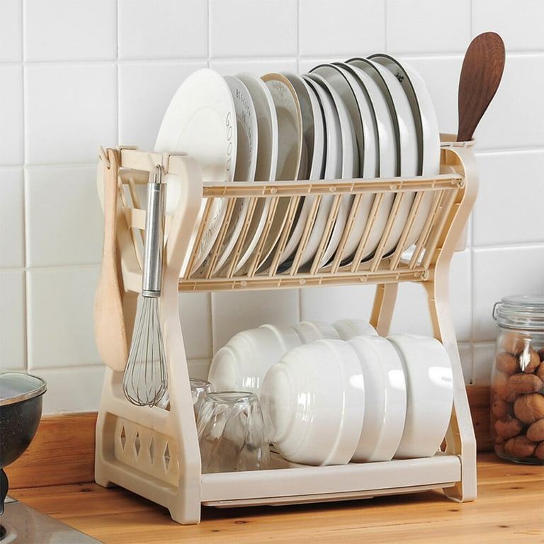 Cupboard Plastic Kitchen Drain Dish Rack