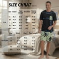 thumbnail image 4 of GIRUNS Men's Pajama Set Lightweight Sleepwear Sets Crew Neck Short Sleeve and Shorts Loungewear with Pocket Apricot Ape Man S, 4 of 8