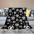 thumbnail image 6 of Soccer Blanket Soccer Gifts for Boys Girls Warm Cozy Flannel Soccer Throw Blanket for Kids Adults Soccer Lovers for Couch Bed 50"x40", 6 of 6