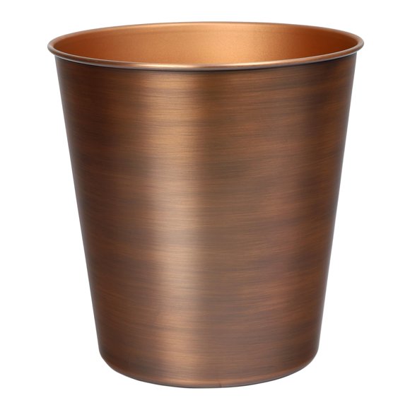 happimess HPM1113B Nolan Modern Classic Smooth Steel 2-Gallon Wastebasket for Home, Bathroom, Living Room, Office, Bedroom, Kitchen, Matte Antique Co