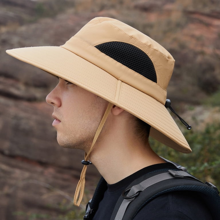 GZWYHT Bucket Hats,Sun Hats Men Mountaineering Fishing Solid  display picture 1
