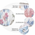 thumbnail image 3 of Pink Blue Coastal Bathroom Shower Curtains with 12 Hooks Polyester Waterproof Shower Curtain for Stalls and Bathtubs Ocean Coral Summer Beach Nautical Decorative Bathroom Privacy Curtain 72x96 Inches, 3 of 8
