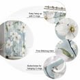 thumbnail image 5 of Small Stall Shower Curtain 36x72 Inch Narrow Half Size Gardenia Flowers Bath Curtains Bathroom Decor Summer Botanical Plants Watercolor Waterproof Fabric Shower Curtain Set with Hooks 36 Inch, 5 of 6