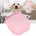 thumbnail image 3 of 1Pc Pet Multifunctional Soft Massage Bath Brush with Shampoo Container Dog Cats Shower Grooming Combpink, 3 of 4