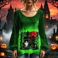 thumbnail image 7 of Sheghy Halloween Costumes for Women Dressy Tops for Women Crew Neck A-Line Button Front for Summer Army Green S, 7 of 7