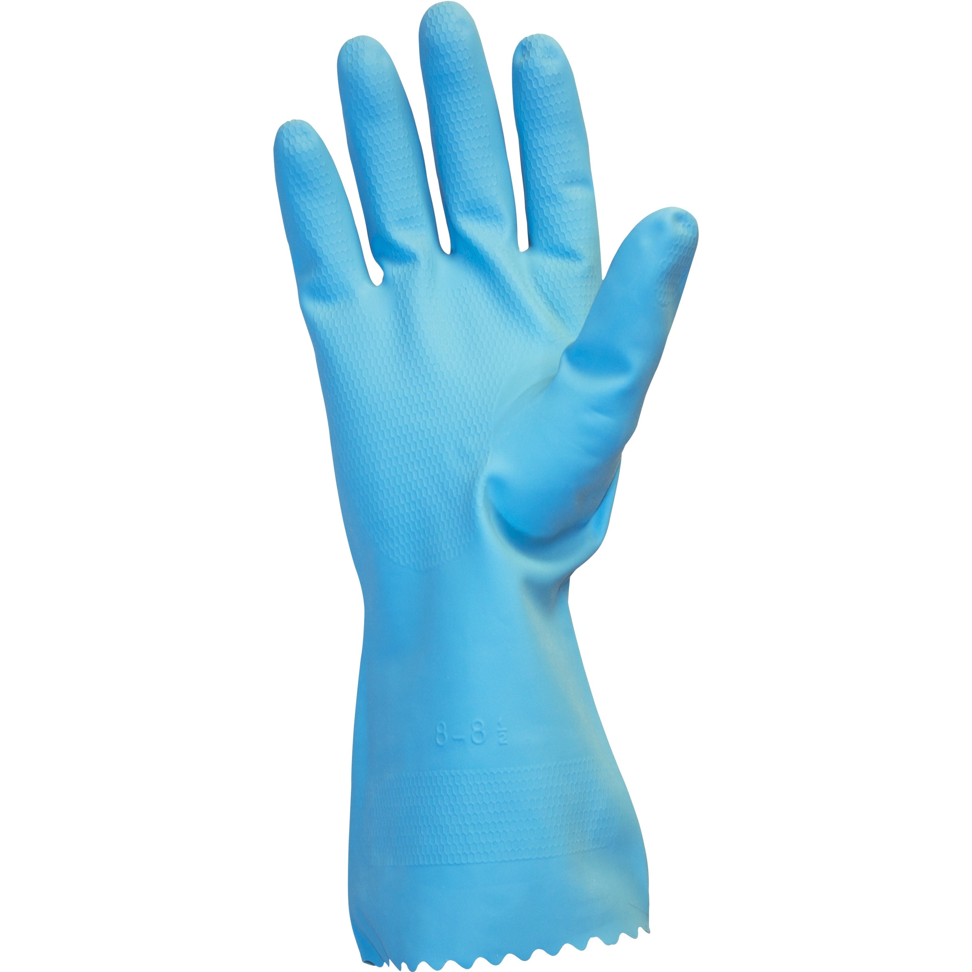 Safety Zone Blue Flock Lined Latex Gloves