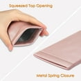 thumbnail image 3 of Fintie Squeeze Top Eyeglasses Pouch with Cleaning Cloth, Leather Soft Glasses Case Anti-Scratch Sunglasses Bag, Rose Gold, 3 of 6