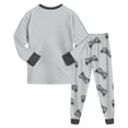 thumbnail image 6 of Gubotare Boys Pajamas 100% Cotton Planet Pjs Toddler 2 Piece Sleepwear Kids Clothes Set Size 3t -10t (Grey, 3-4 Years), 6 of 9