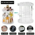 thumbnail image 1 of 360 Degree Acrylic Cosmetic Makeup Organizer Storage Box Shelf Rotating Display, 1 of 6