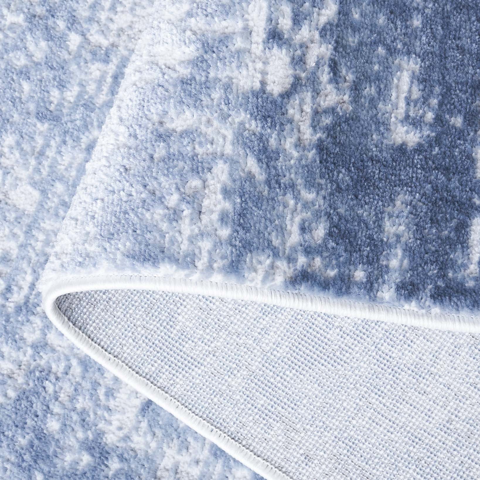 Safavieh Amelia Ian Abstract Runner Rug, Ivory/Steel Blue, 2'2" x 16'