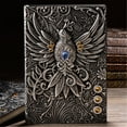 thumbnail image 6 of WMGHA Embossed Leather Journal Writing Notebook - Antique Handmade Leather Daily Notepad Sketchbook, Phoenix Gift For Men & Women,Travel Sketchbook & Poetry Diary,100 Sheets,A5 (5.5" X 8.3"), 6 of 6