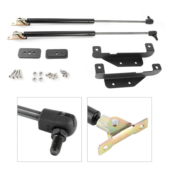Support Front Engine Cover Hood Hydraulic Support Rod Lift Bar Black Fit for JL 2018+