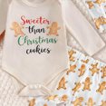 thumbnail image 4 of Futezty Newborn Baby Boy Girl Christmas Outfits Infant Long Sleeve Xmas Pattern Romper Pants Set with Hat Headband 4Pcs Clothes 0-12 Months, 4 of 4
