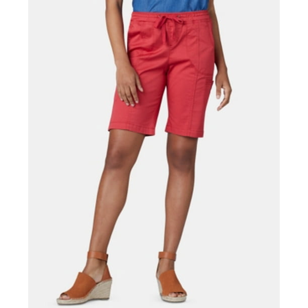 Petite Women's Lee Flex-To-Go Pull-On Bermuda Shorts, Size: 4 Petite, Red -  Walmart.com