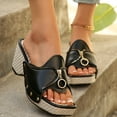 thumbnail image 2 of Lenago Women's Wedge Sandals Slip-On Flatform Shoes Soft Suede Comfortable Fit Boho Chic Perfect with Casual Dressy Summer Vacation Beach Fashion, 2 of 10