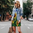 thumbnail image 4 of Easygdp Landscape With Sunflowers para Vestido Transpirable de Mujer, Vestido Suelto de Manga Corta con Pliegues y Bolsillos para el Verano, 4 of 7