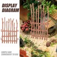 thumbnail image 4 of HOOWIFFY 1Set Miniature Fence Decoration Abs Brown Simulation Model For Mini Garden Decor Farm Scene Layout 3.94X2.36X0.04In, 4 of 5