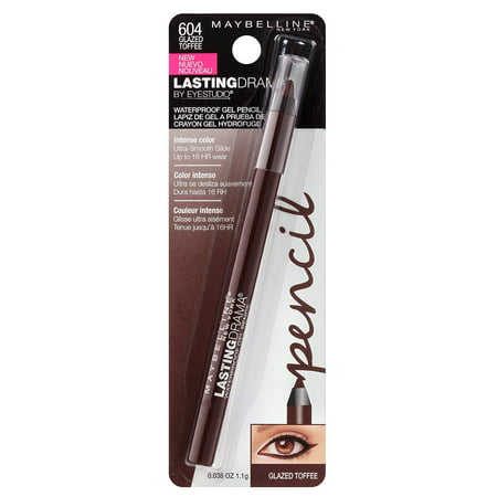 Maybelline Lasting Drama Waterproof Gel Eyeliner Pencil, #604 Glazed Toffee + Cat Line Makeup