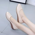 thumbnail image 6 of Fesfesfes Micro Wedges Womens Fashion Pointed Toe Shoes Solid Color Casual Comfortable Wedges Shoes 7.5(40), 6 of 6