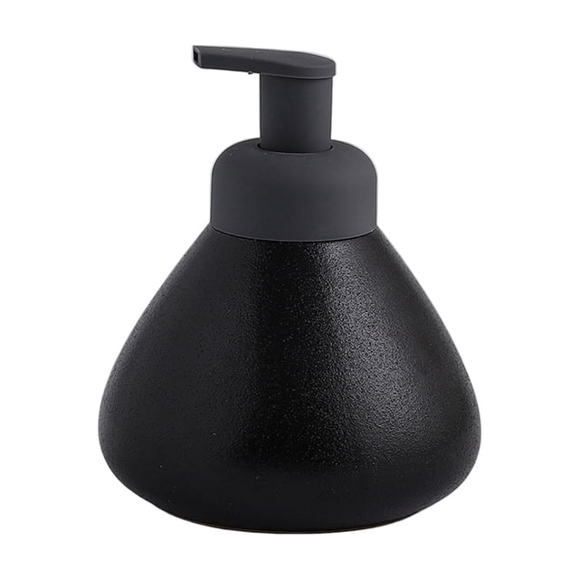 Dispensador de jabón líquido, botella de loción con bomba, botella vacía de cerámica, contenedor para lavado de manos C Negro