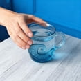 thumbnail image 4 of Sea Glass Wave Mug, 12oz Handcrafted Ocean Wave Glass Mug, Unique Textured Waves Design Coffee Cup, 4 of 8