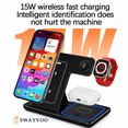 thumbnail image 3 of Swayvoo Wireless Charging Station 3-in-1 — 15W Fast Charger for iPhone 17 16 15 14 13 12 11 X Pro Max, Apple Watch Series 10–1 SE Ultra, AirPods 4 3 2 Pro — Adapter Included Foldable, 3 of 8