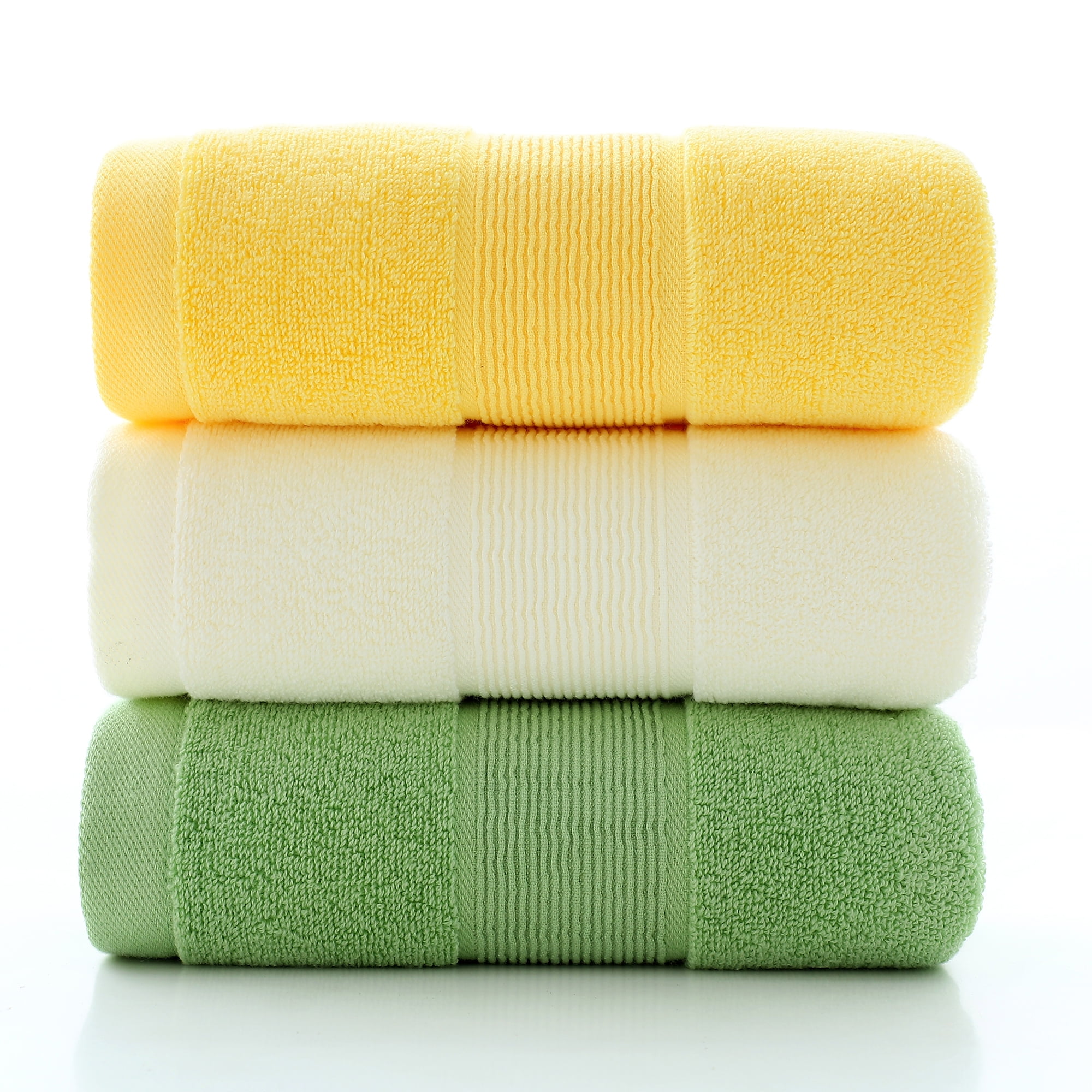 Pidada 100 Cotton Hand Towels for Bathroom Set of 4 Yellow Walmart