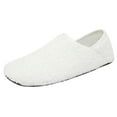 thumbnail image 2 of HaiMao House Slippers for Woman Mens Slippers House Shoes, Soft Slipper Socks with Non Slip Sole Portable for Hospital Travel Indoor Outdoor White 36, 2 of 4