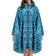 thumbnail image 2 of YAYUBA Unisex Fashion Rain Jacket Coat Hooded Raincoat For Adults Teens With Pockets,Blue, 2 of 7