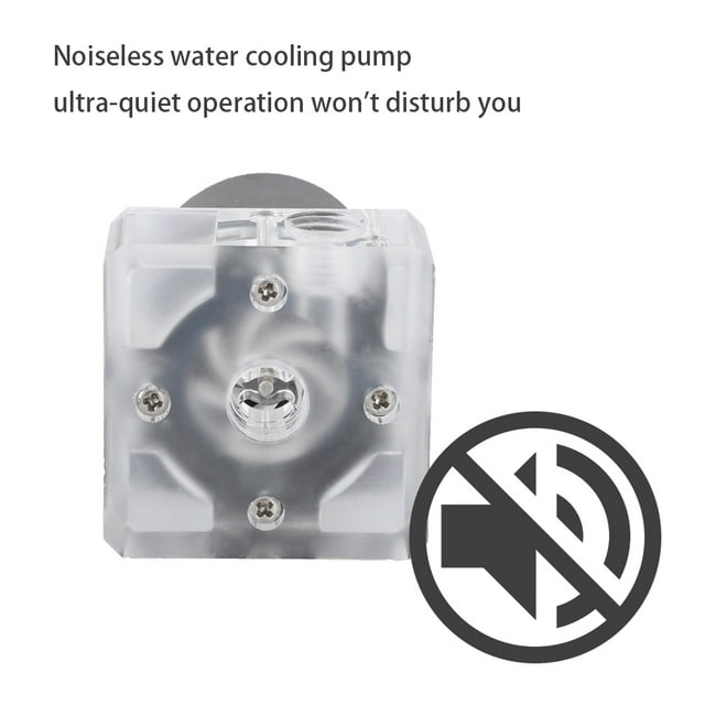 Cergrey Pompe à Eau PC, Pompe de Refroidissement de l'Eau, Pompe de Refroidissement de l'Eau PC pour Ordinateur CPU Système de Refroidissement de l'Eau