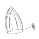 thumbnail image 5 of Soporte de alambre de metal para sombreros, montaje en pared, instalación conveniente, gorra de béisbol creativa plata, 5 of 9