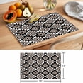 thumbnail image 6 of Black Brown Boho Geometric Placemats Set of 6 Southwest Aztec Motifs Place Mats Indoor Wipeable Table Mats Washable Cloth Dining Table Placemats for Kitchen Holiday Party Home Decor 13x19 Inch, 6 of 9