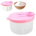 thumbnail image 4 of Formula Dispenser, 3-Compartment Portable Milk Powder Container, Spill Free Cover, Holds 3 Servings (300Ml), for Breastfeeding, Travel, Camping, 10X7Cm, Pink, By PRYESS, 4 of 5