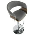 thumbnail image 5 of LumiSource Walnut, Light Grey Vintage Mod Barstool, 5 of 10