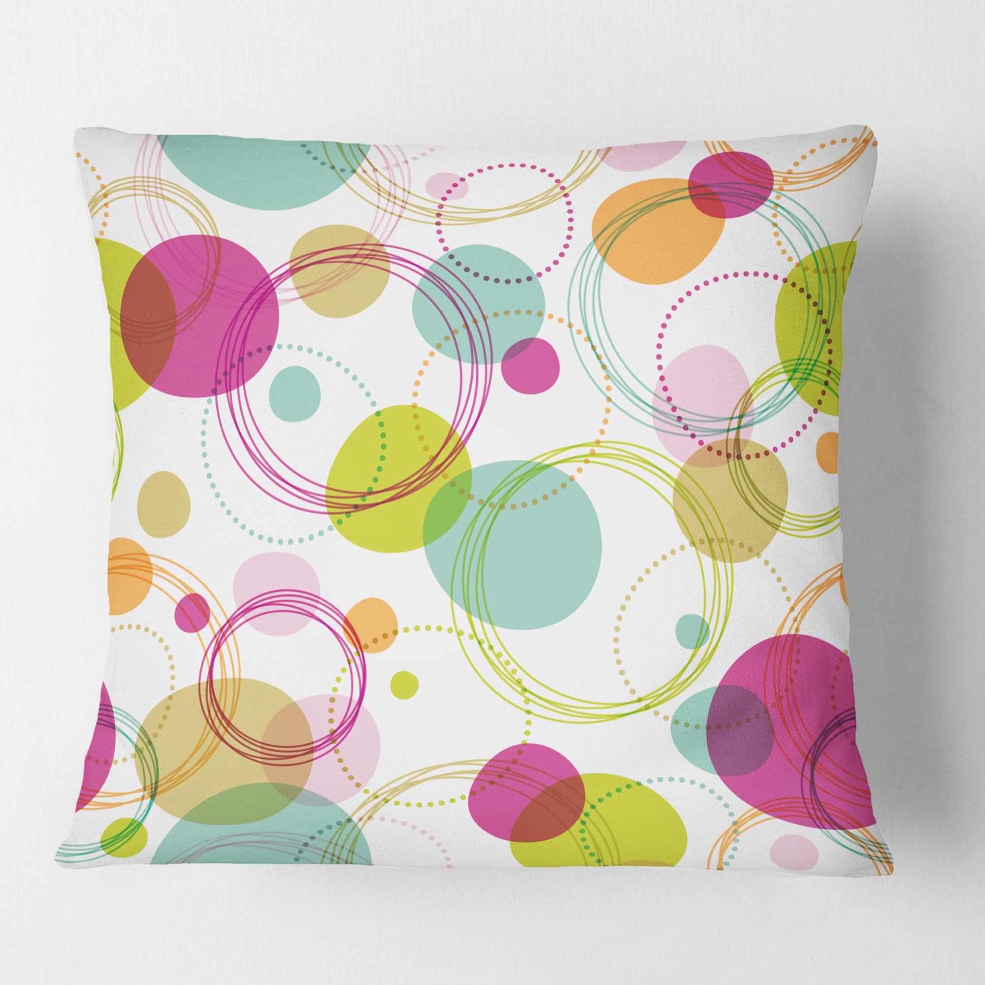 Designart Retro Circular Design II' Mid-Century Modern Throw Pillow - 18x18