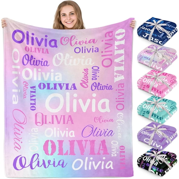 Freedom Ships Next Day, Personalized Blankets and Throws Custom Blanket with Name Customized Flannel Blanket Valentines Blanket