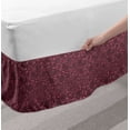 thumbnail image 2 of Mosaic Bed Skirt, Abstract Theme Geometric Shapes Circular Motifs in Monochrome Design, Elastic Bedskirt Dust Ruffle Wrap Around for Bedding Decor, 4 Sizes, Dark Warm Taupe and Pink, by Ambesonne, 2 of 2