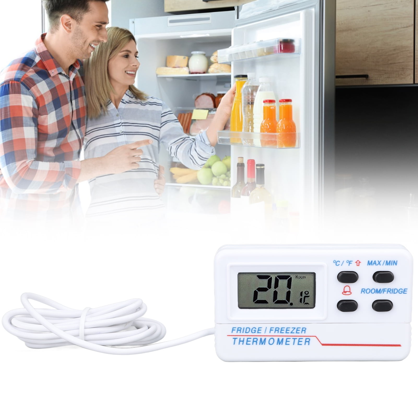 Digital Freezer , High Accuracy Easy To Clean Alarm Function Portable Digital Home  ±1 degrees Celsius /1.8℉  for Indoor