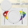 thumbnail image 3 of Ambesonne Pride Place Mats Set of 4, LGBT Colored Heart, Standard Size, Multicolor, 3 of 6