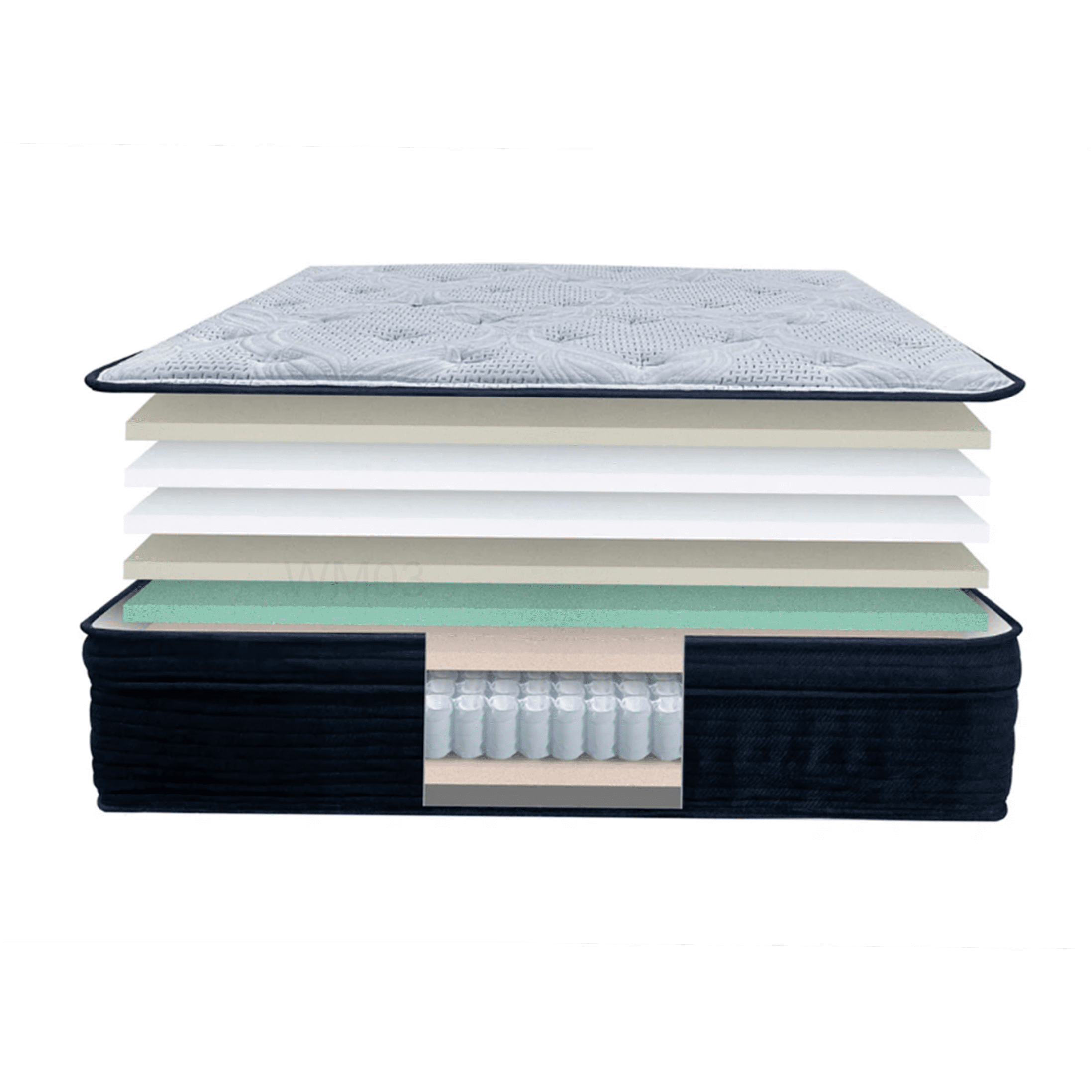 CHAMPFLAG King Size Hybrid Mattress 13 Inch, Medium Soft Plush, Cooling Gel Foam & Motion Isolating Pocket Coils, Edge Support