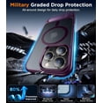 thumbnail image 3 of Temdan Magnetic Compatible with iPhone 16 Pro Max Case, [Built-in Invisible Kickstand][Compatible with MagSafe] [Military Grade Shockproof] Slim Thin Phone Case for iPhone 16 Pro Max 6.9" ,Purple, 3 of 5