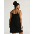 thumbnail image 3 of Joyspun Women's Cotton Blend Pleated Sleep Chemise with Pockets, Sizes S to 3X, 3 of 5