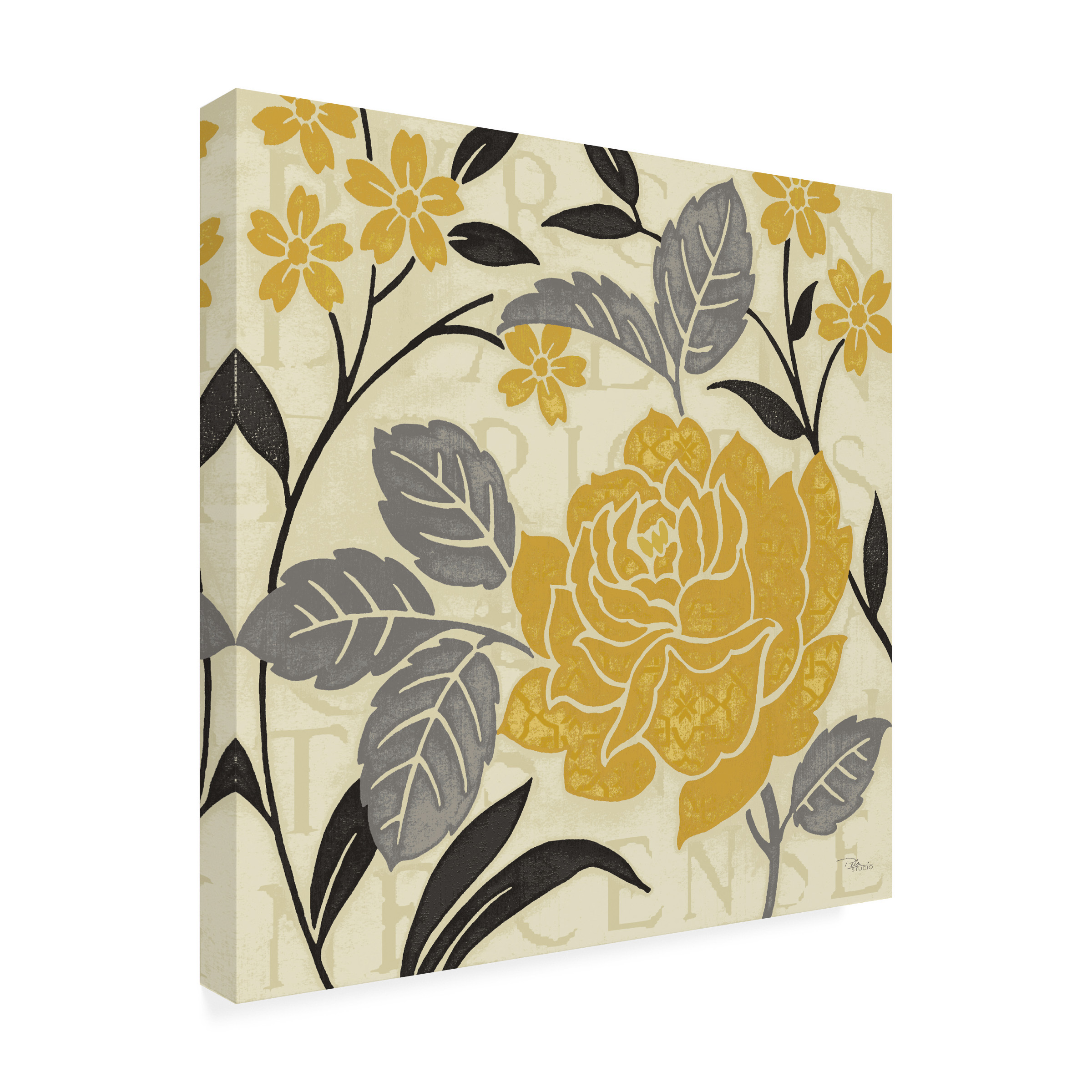 Trademark Fine Art 'Perfect Petals II Yellow' Canvas Art by Pela Studio